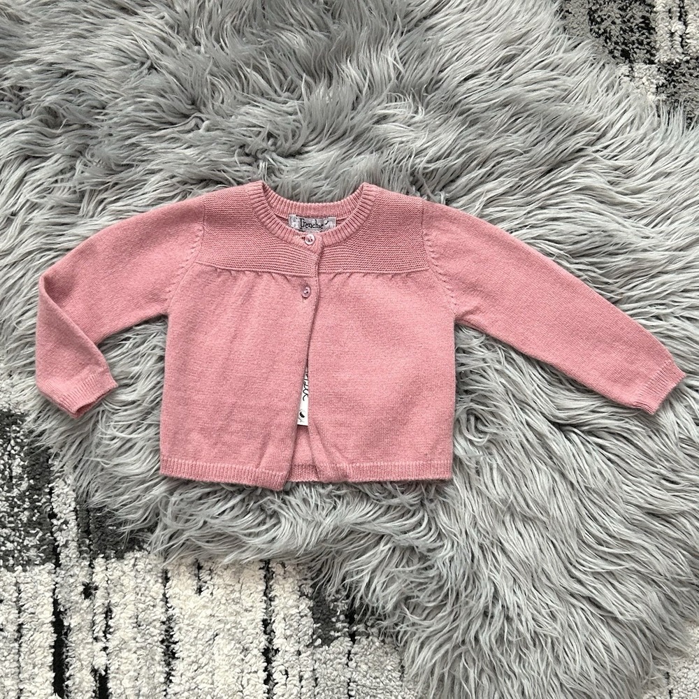 Frenchie Mini Couture Baby Girls Too Cashmere Pink Sweater Size 3M ($90)